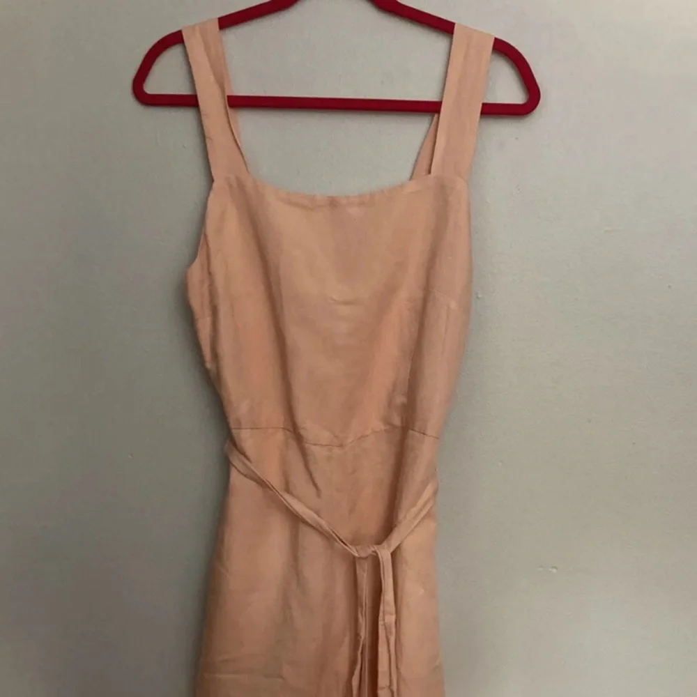 7-4 H&M linen blend romper shorts peach Medium NWT
